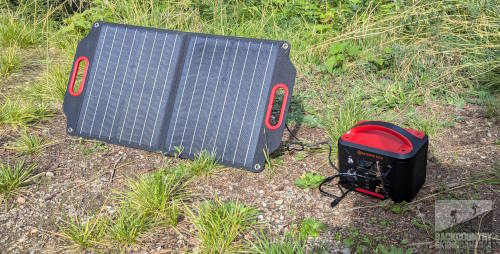 Charging at campsite